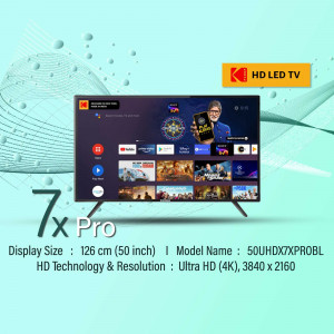 Kodak 50 inch 4K Ultra HD LED Smart TV with 7x Pro Display