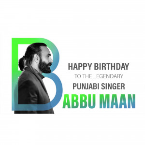 Portrait of Abbu Maan with birthday greetings