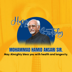Birthday greeting for Mohammad Hamid Ansari