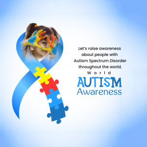 Image depicting autism awareness with a child and puzzle pieces.