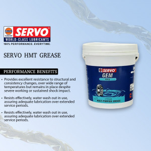 Image of Servo HMT Grease container with product details.