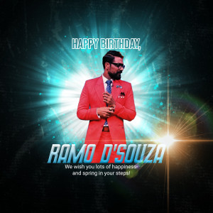 Ramo D'Souza Birthday Wish Branding Post For LinkedIn