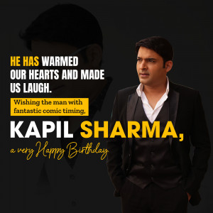 Kapil Sharma Birthday Wish Artwork For Telegram