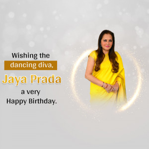 Birthday greeting for Jaya Prada, a famous Indian actress and politician.