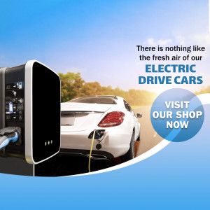 White electric car charging at a station with a scenic background