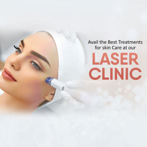 Woman receiving laser skin treatment at a clinic