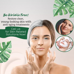 Before and after image showcasing anti-aging skin treatment results.