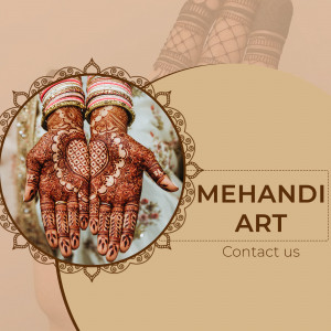 Close-up of hands adorned with detailed henna patterns for a wedding or celebration.
