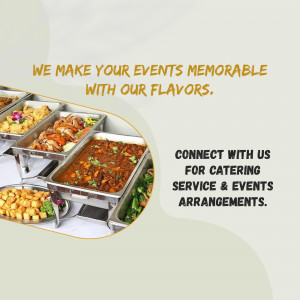 Catering buffet spread with various flavorful dishes