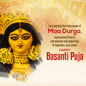 Image of Maa Durga for Basanti Puja celebrations
