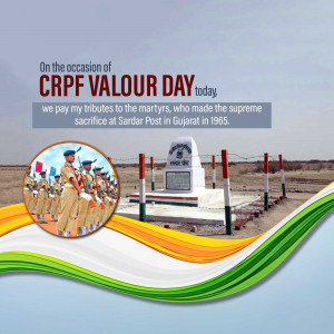Image commemorating CRPF Valour Day at Sardar Post, Gujarat