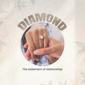 Close-up of hands with a diamond engagement ring