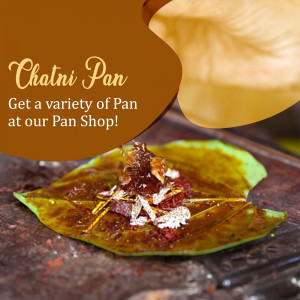 Close-up of a Chatni Pan with colorful fillings on a green leaf