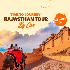 Rajasthan Tour Advertisement with Elephant Ride and Amber Fort