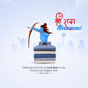Lord Rama with bow and arrow, celebrating Ram Navami
