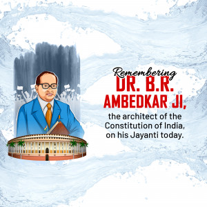 Image commemorating Dr. B.R. Ambedkar on his Jayanti