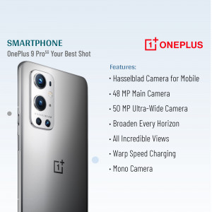 OnePlus 9 Pro smartphone with camera details