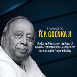 Portrait of R.P. Goenka, former Chairman of the Board of Governors of International Management Institute