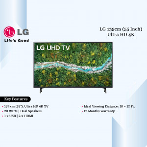 LG 55 inch Ultra HD 4K Smart TV with vibrant display