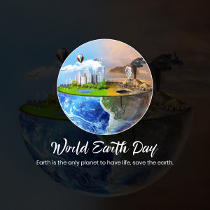 Illustration depicting a split Earth, representing environmental concerns on World Earth Day.