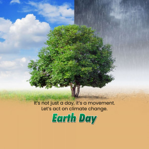 A split image showing a lush green tree on one side and a barren, storm-ridden side, symbolizing the effects of climate change.