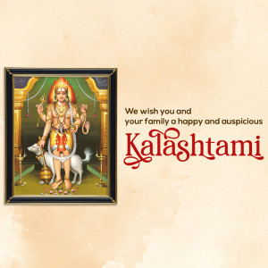 Image of Lord Kartikeya with a bull, wishing a happy Kalashthami