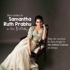 Samantha Ruth Prabhu in a beautiful saree, birthday wishes