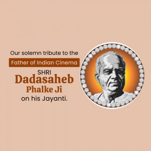 Image commemorating Dadasaheb Phalke on his birth anniversary