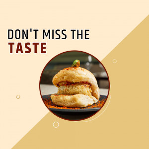 Close-up of a flavorful burger with a spicy topping, promoting a food offer.