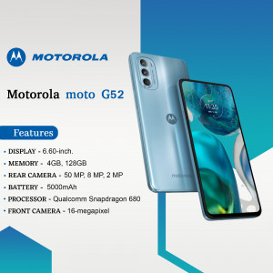 Motorola Moto G52 smartphone with specifications