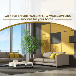 Interior design featuring wallpaper and wallcovering services