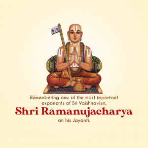 Image of Sri Ramanujacharya in a meditative pose