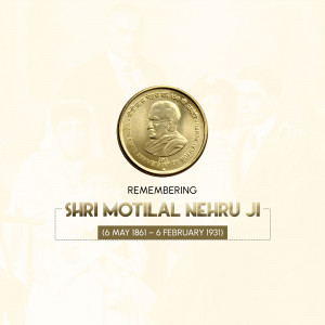 Commemorative image of Motilal Nehru Ji
