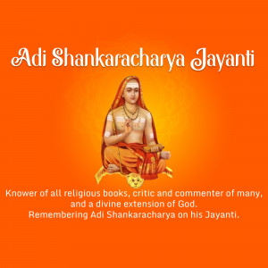 Image depicting Adi Shankaracharya for Jayanti celebrations