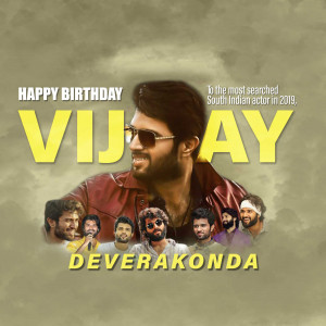 Birthday greeting for South Indian actor Vijay Deverakonda