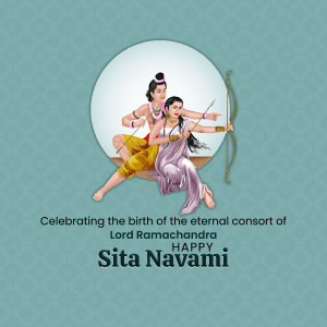 Sita Navami illustration depicting Lord Rama and Sita