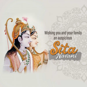 Image depicting Lord Rama and Sita for Sita Navami festival