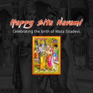 Image depicting Lord Rama and Sita celebrating Sita Navami