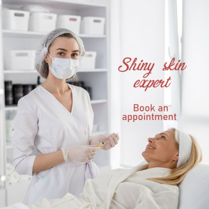 A cosmetologist administering a facial treatment to a client.