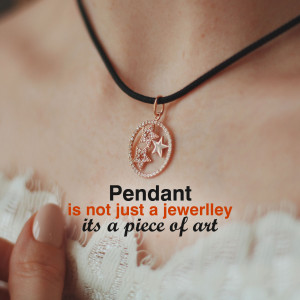 Close-up of a gold star-shaped pendant necklace on a woman's neck.