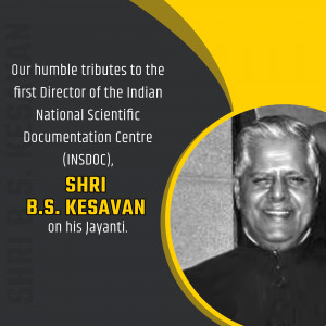 Portrait of B.S. Kesavan, former Director of the Indian National Scientific Documentation Centre (INSDOC)