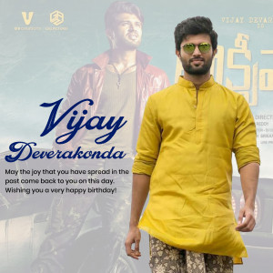 Poster featuring actor Vijay Deverakonda celebrating his birthday