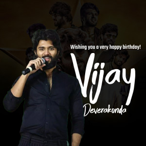 Image of Vijay Deverakonda with birthday greetings