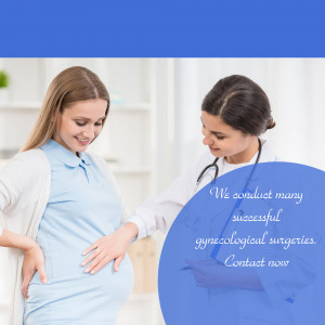 Doctor examining a pregnant woman