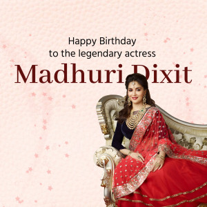 Madhuri Dixit birthday wish image