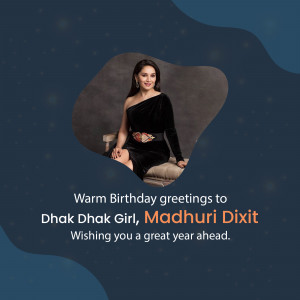 Madhuri Dixit birthday greeting image