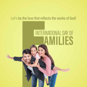 A happy family celebrating International Day of Families