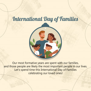 Illustration of a family celebrating International Day of Families