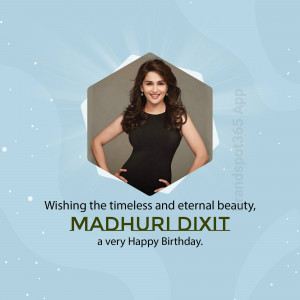 Madhuri Dixit birthday greeting image