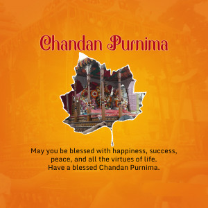 Chandan Purnima festival image with a decorated boat and leaf